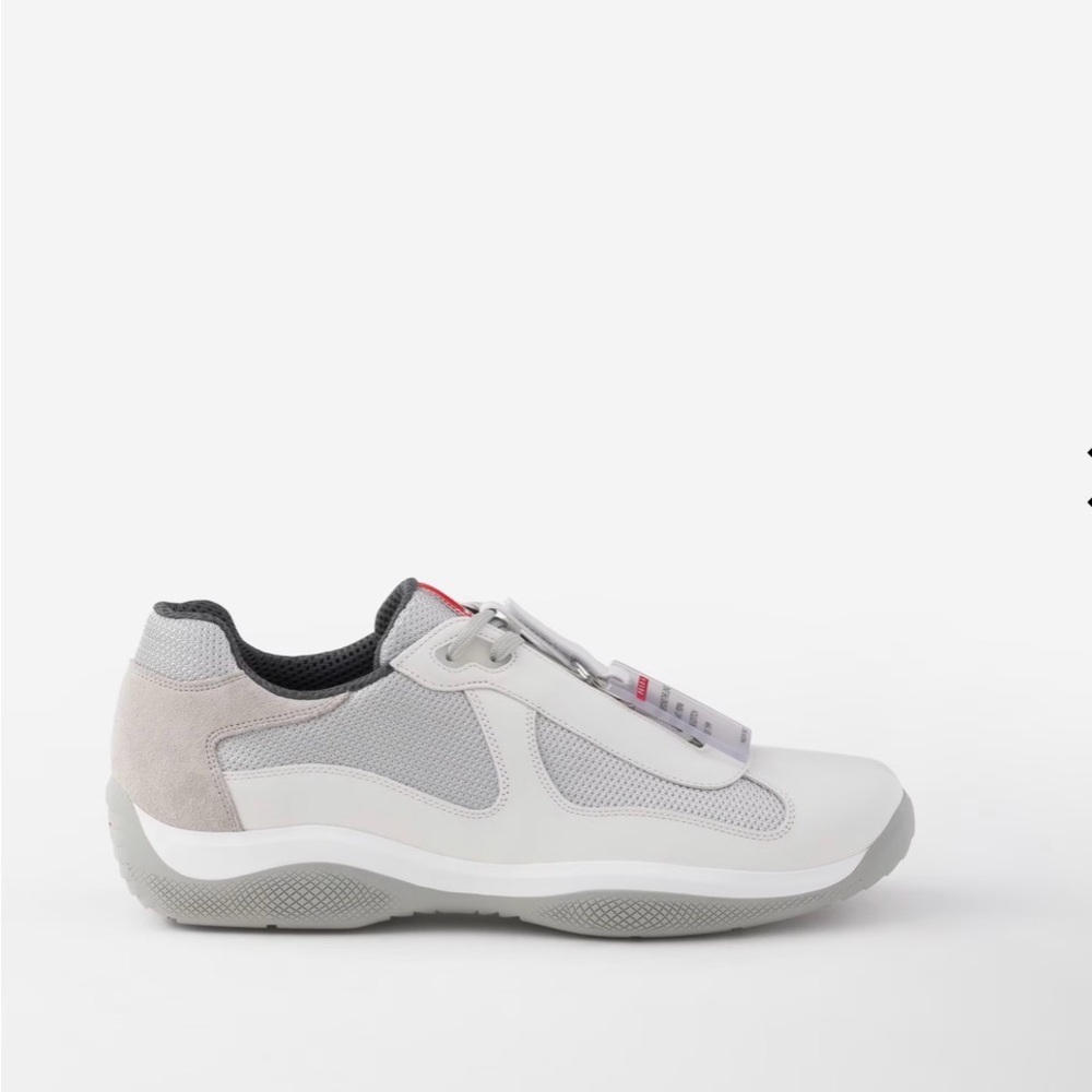 Prada American Cup Original White and Gray Sneakers - Picture 2 of 6